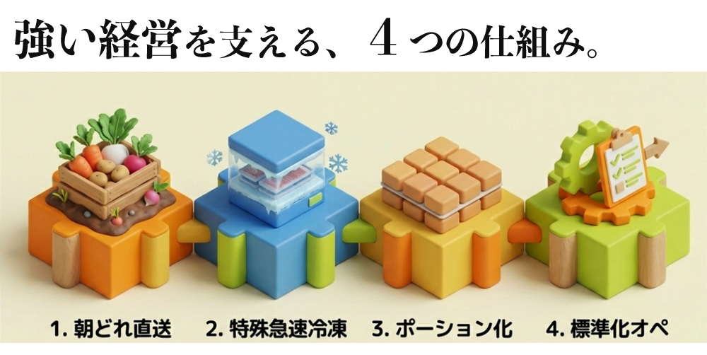 強い経営を支える4つの仕組み